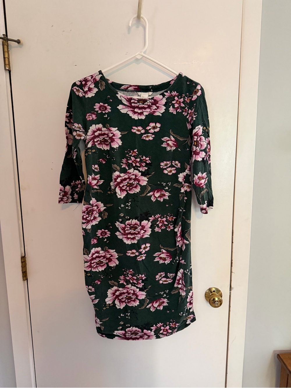 H&M Mama Green Floral Maternity Dress | Medium